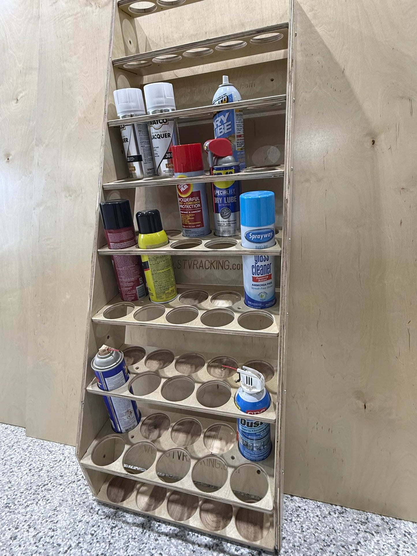 Wall Mounted Rattle Can Storage Organizer